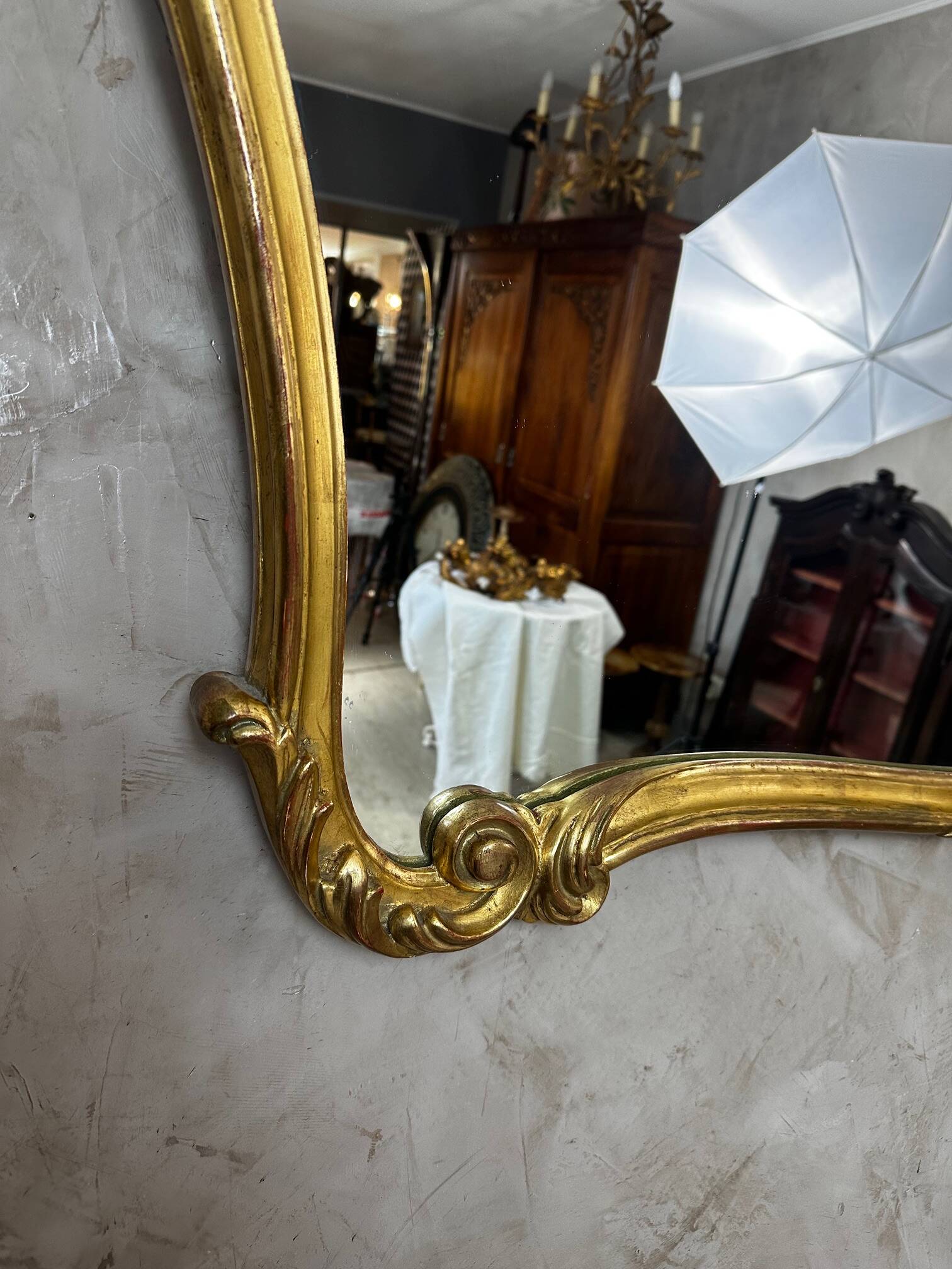 Large gold mirror