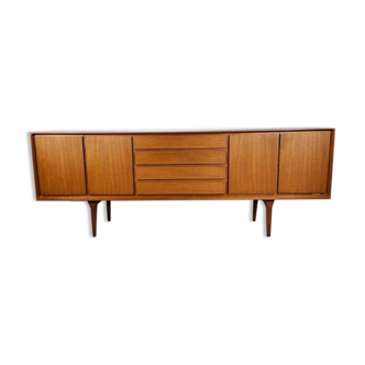 Teak sideboard with drawers and hinged doors – Scandinavian mid-century modern design, 1960s