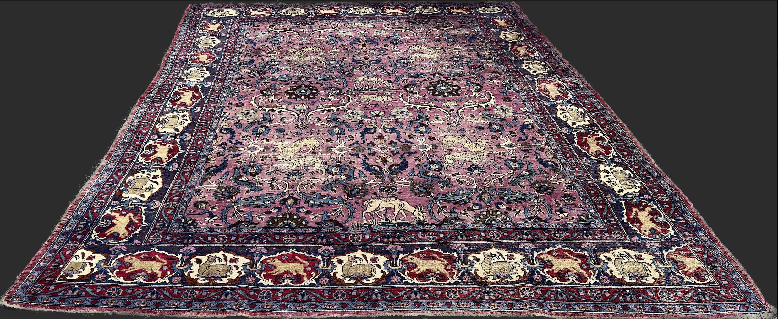 Decorative Persian Rug, Circa 1920