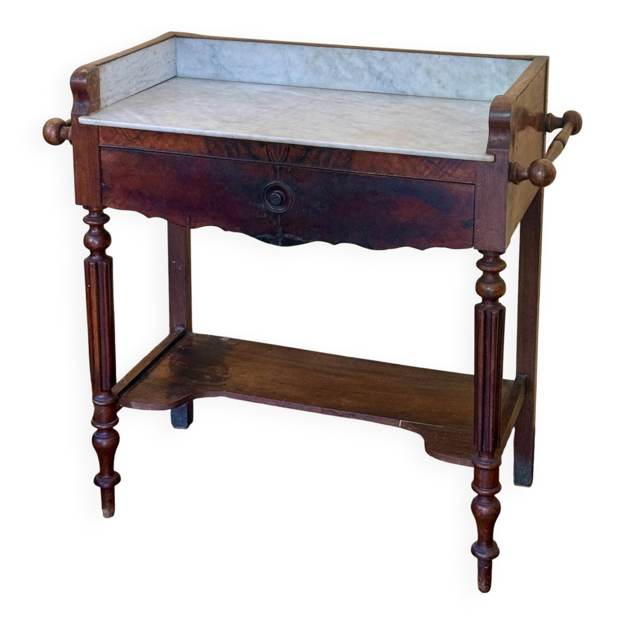 Wood and marble dressing table