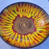 Hand-painted Saint Clément deep dish, diameter 36 cm