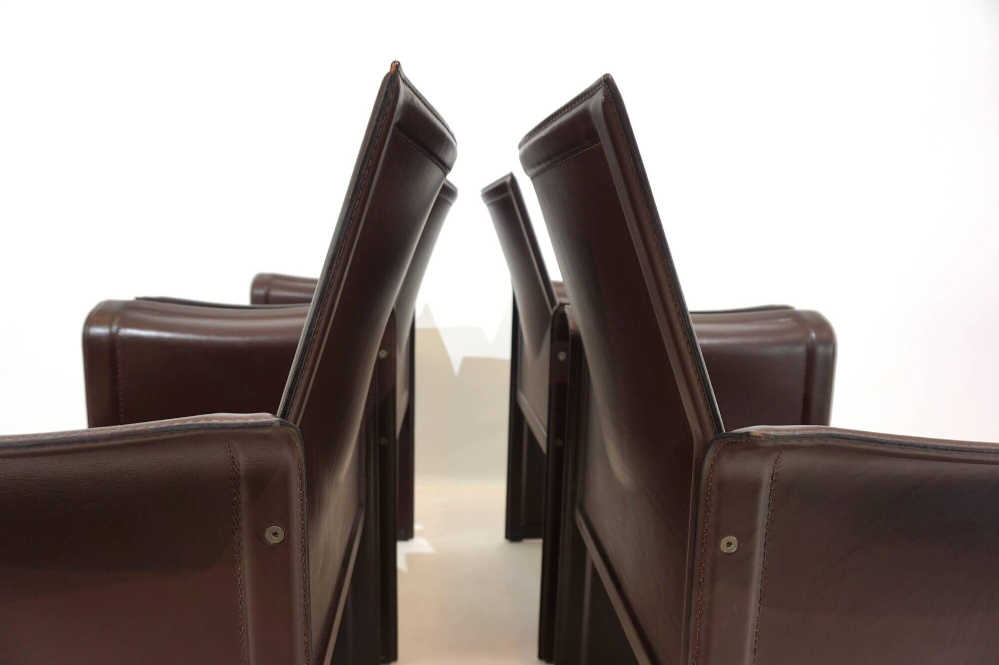 Set of 4 Matteo Grassi Korium dining/conference chairs by Tito Agnoli