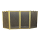 Antique 19th-century fireplace screen, French gilded spark guard.