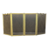 Antique 19th-century fireplace screen, French gilded spark guard.