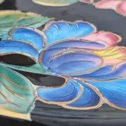 Large Decorative Enamelled Ceramic Plate — Vallauris — Floral Decoration