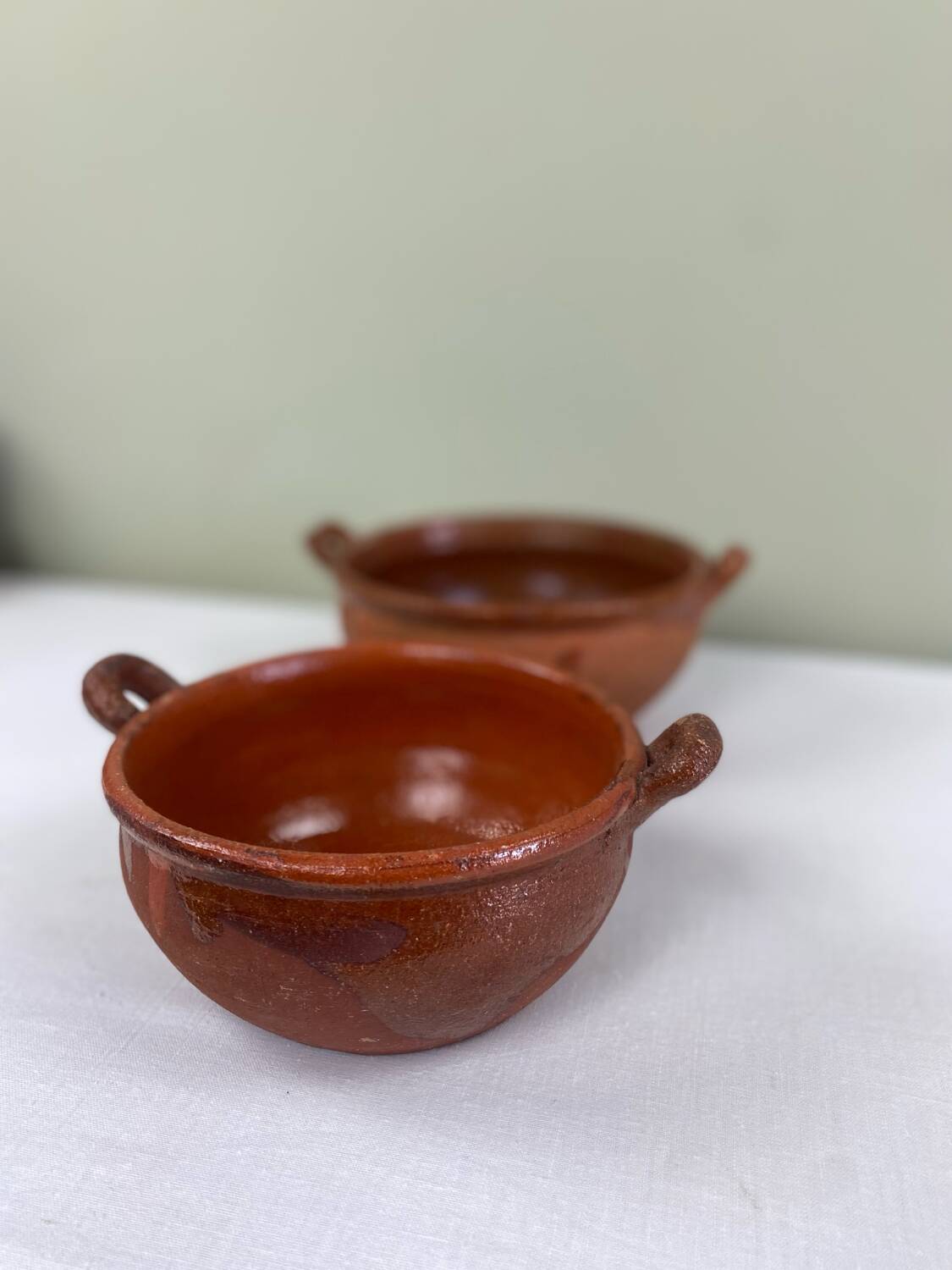 Glazed terracotta pot