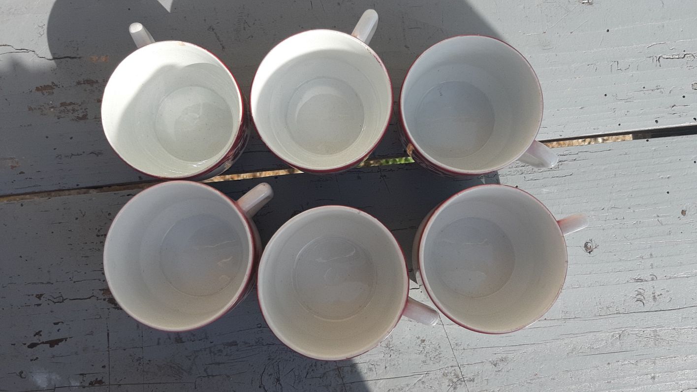 Tasses vintage luneville