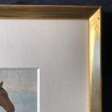 Peinture art équestre naif