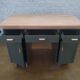 Bureau en métal avec plateau en hévéa