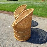 Pair of Vintage Wicker Armchairs