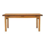 Table en hêtre, design danois, années 1980, fabricant : OFM