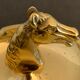 Horse-headed brass ashtray