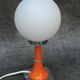 Vintage bedside lamp design orange 1960