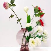 Old Rose Murano Glass Vase with a Hole, Italy
