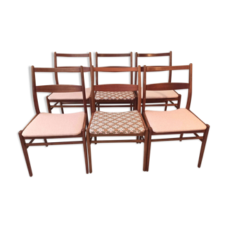 Renovated vintage teak Scandinavian chairs