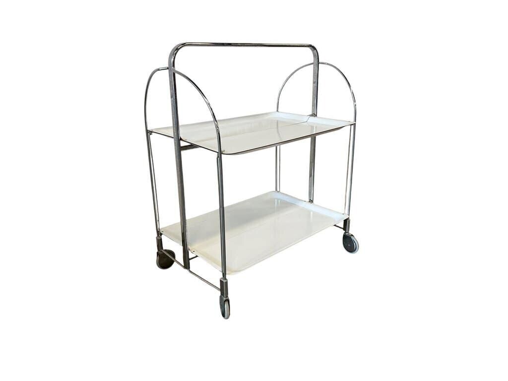 Vintage chrome folding bar/side table