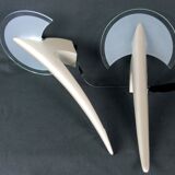 Metalarte - TallerUno by Joan Auger, Large pair of metal and glass wall lights