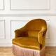 Toad armchair in gold velvet