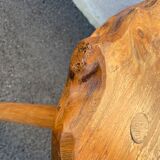 Side table in raw wood