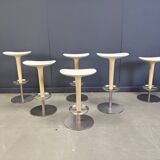 Ensemble de 6 tabourets de bar Arper, années 1990