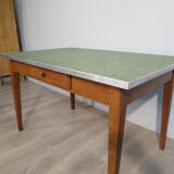 Oak and formica table, 50s