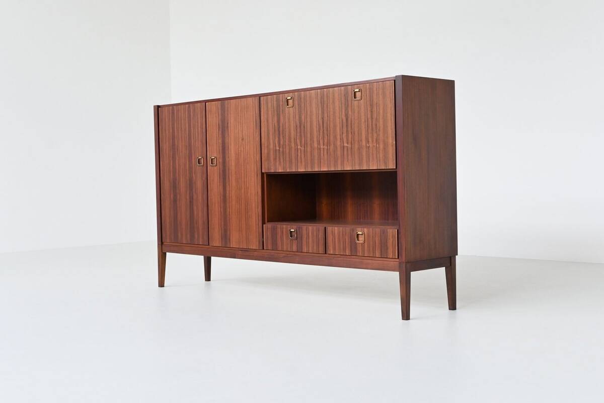 Topform highboard rosewood and brass Netherlands 1960