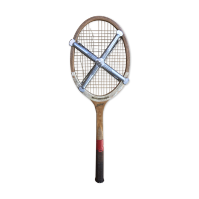 Raquette tennis Slazenger bois avec protection métal zephyr vintage