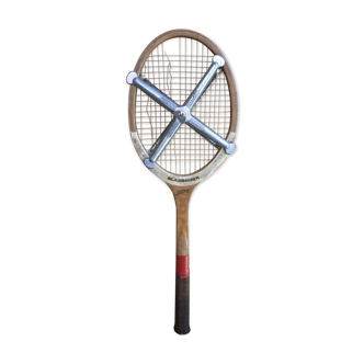 Old tennis racket Slazenger wood metal protection zephyr vintage