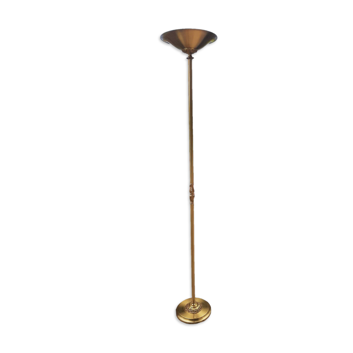 Halogen gilded bronze floor lamp Louis XVI Lucien Gau