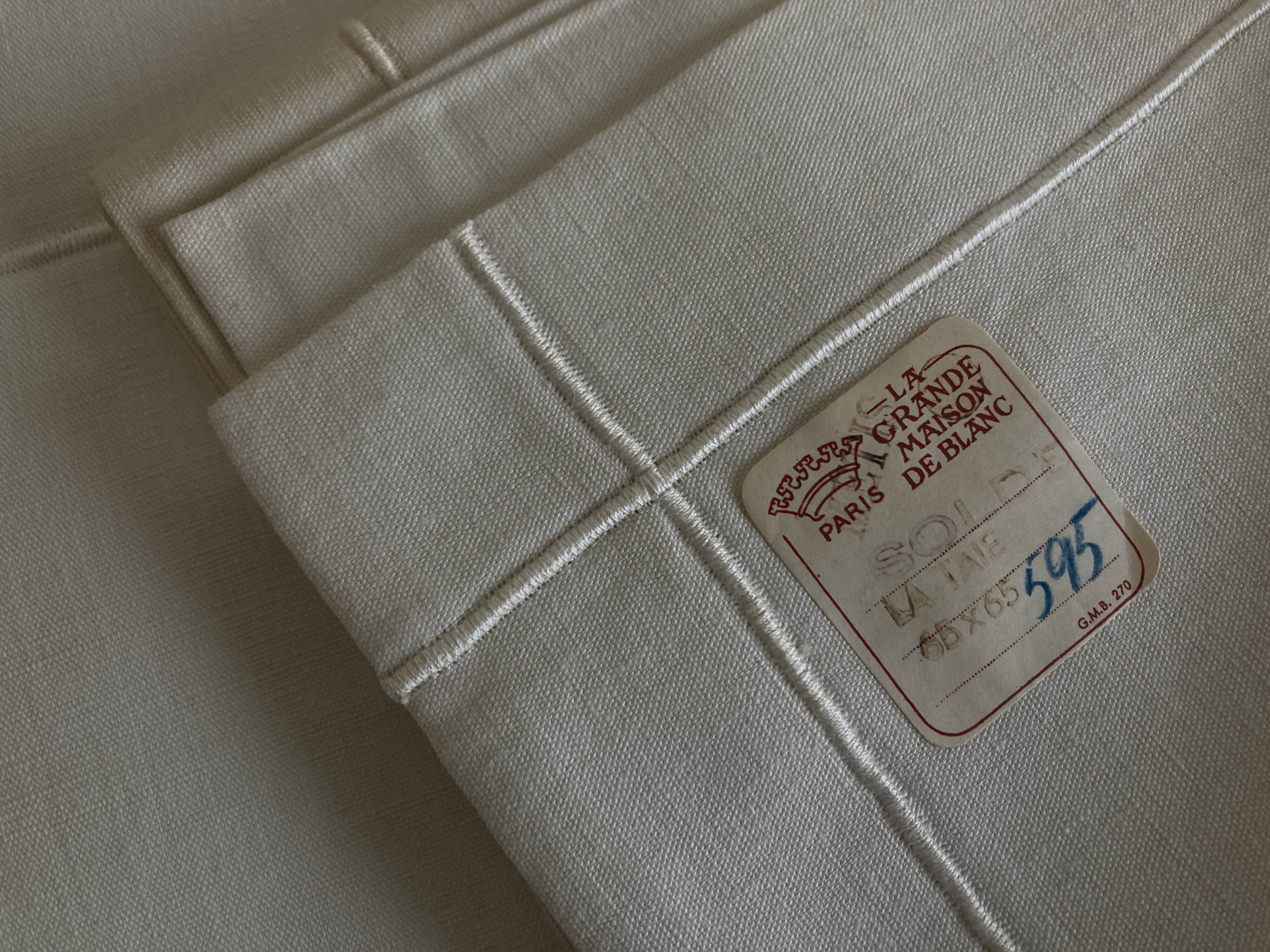 Pair of linen pillowcases 1960 old linen new