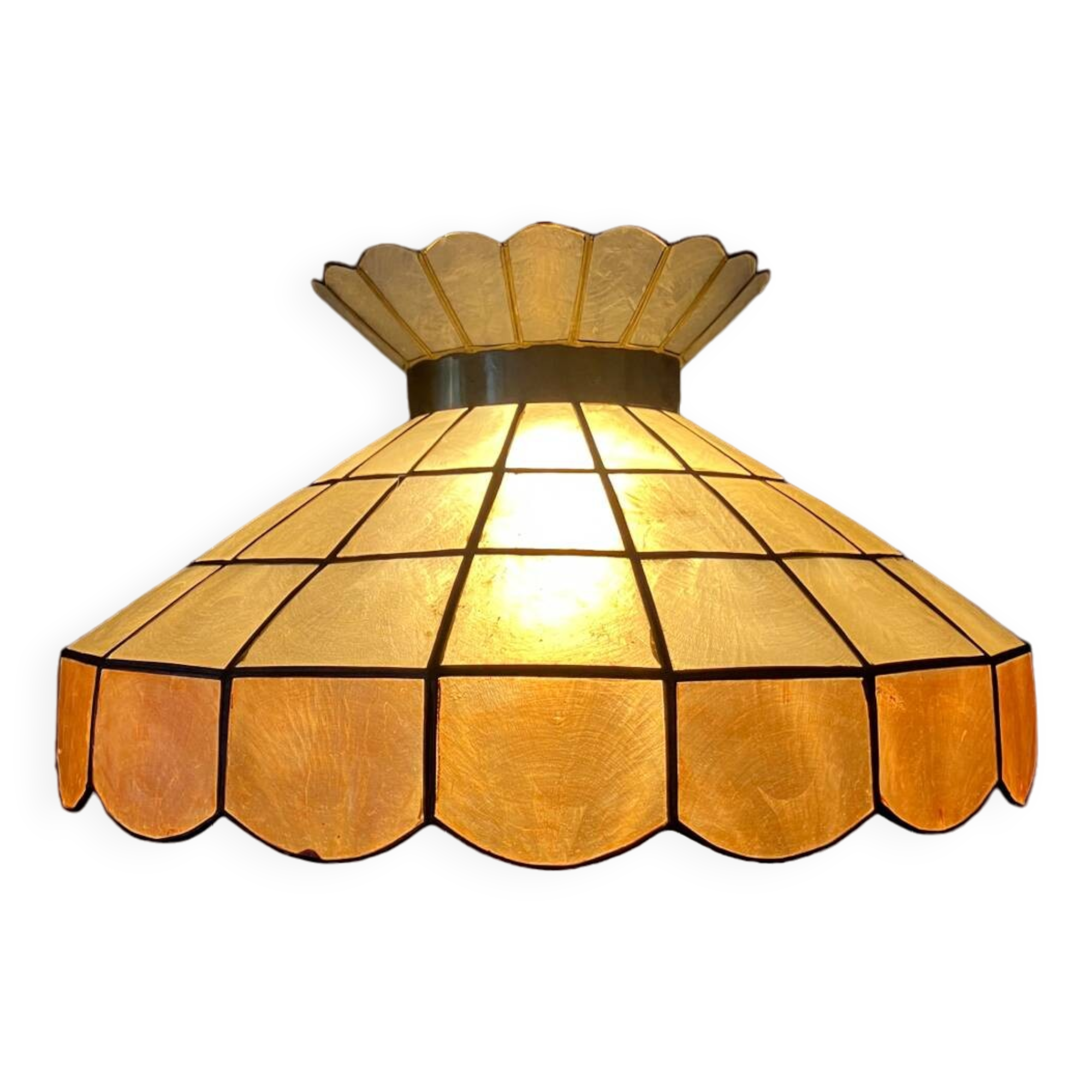 Vintage mother-of-pearl pendant light