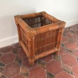 Cache pot en bambou vintage 1970