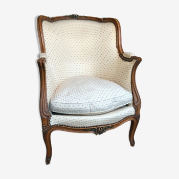 Fauteuil bergère de style Louis XV