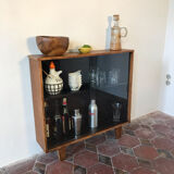 Vintage bar showcase 1950 in oak
