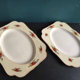 Set of two vintage English serving plates, Crown Ducal