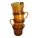 Duralex - lot de 4 tasses à café verre orange