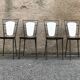 Set of 4 chairs in metal and formica "ideal kitchen" 1950/1960