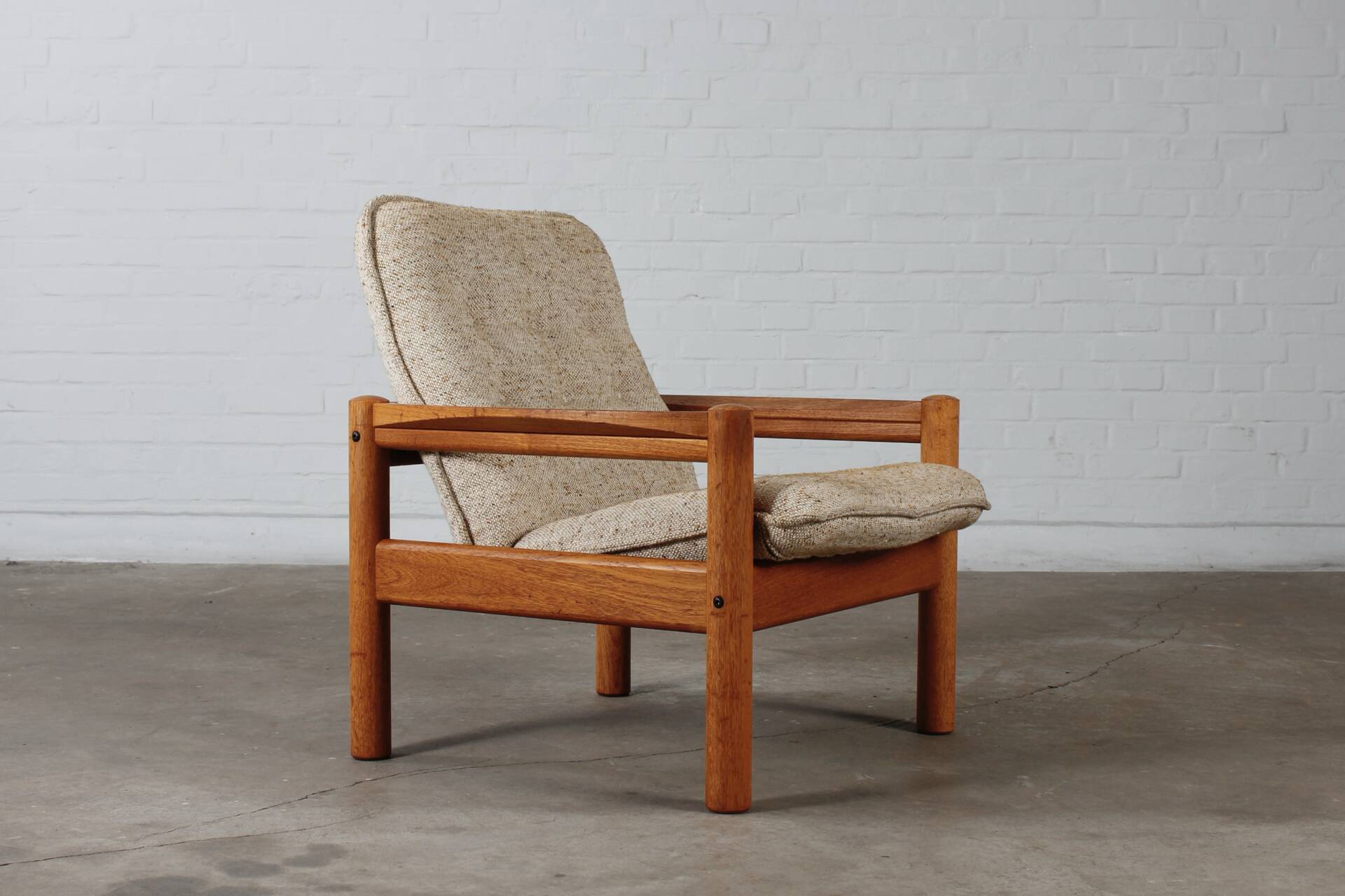 Vintage Teak Sessel Easy Chair dänisch Domino Møbler 60er 70er