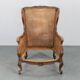 Antique Carved Wing Chair with Cane Sides , Czechoslovakia