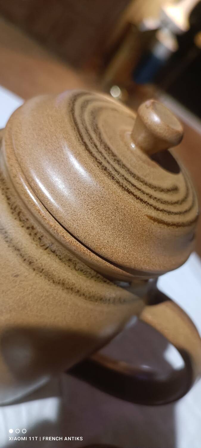 Sarguemines stoneware coffee service, Savoie brand.