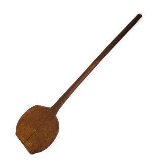 Old wooden baker's shovel, oven shovel. French folk art. Year 20 30