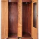 Art Deco wardrobe from the 1930s in elm burl – curved doors