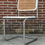 Cesca design chair model b32 in chrome white