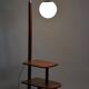 Czech Art Deco Floor Lamp in Walnut attributed to Jindřich Halabala for Up Závody, 1930s