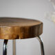 Wood and metal stool