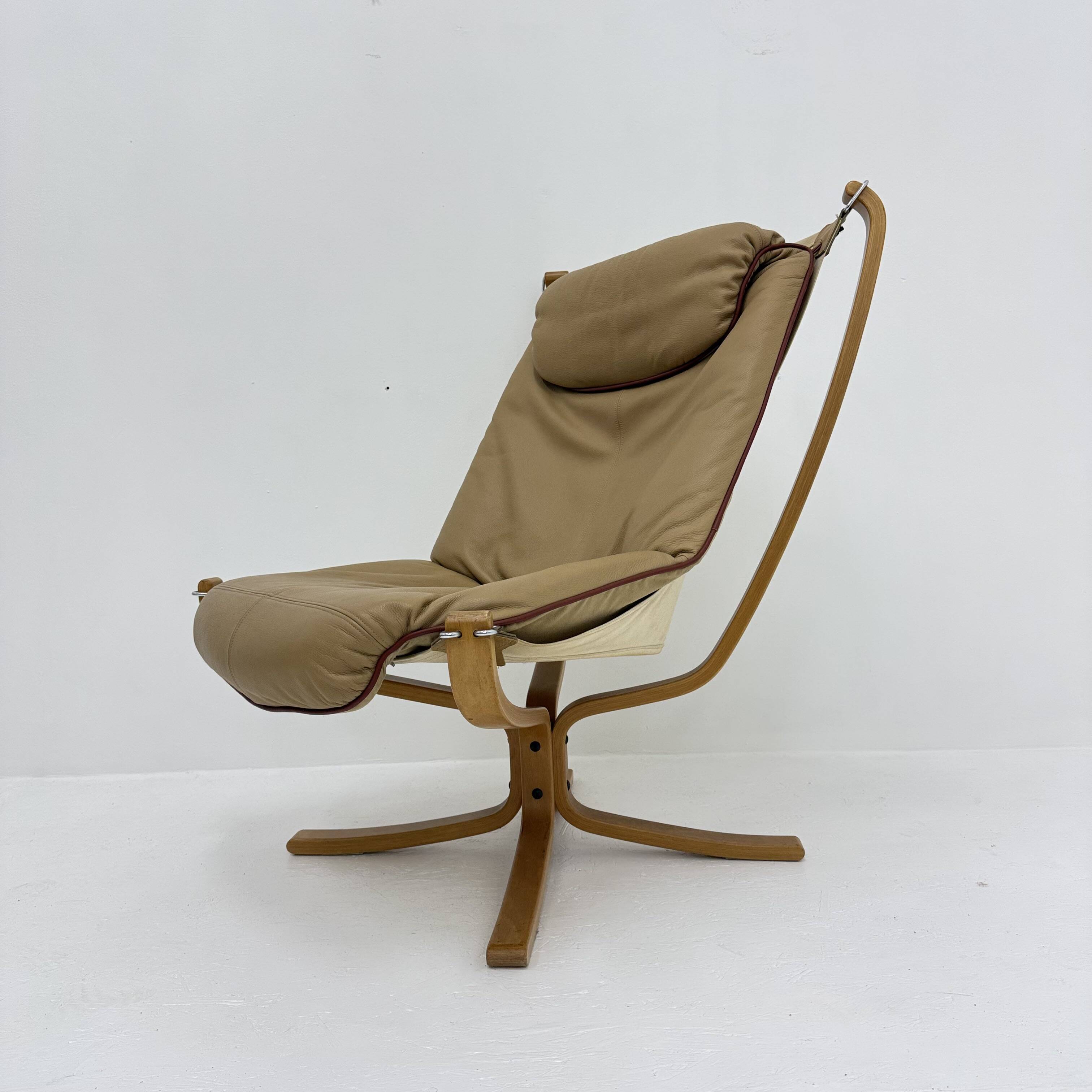 Falcon Leather Lounge Chair by Sigurd Ressel for Vatne Møbler, 1970s