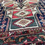 Handmade ancient Persian mazlaghan carpet