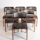 Chaises par Erik Buch, ensemble de 6