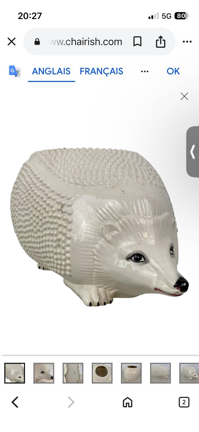 Hedgehog cache pot from the 1970s