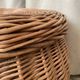 Rattan storage pouffe from the 60s-70s.